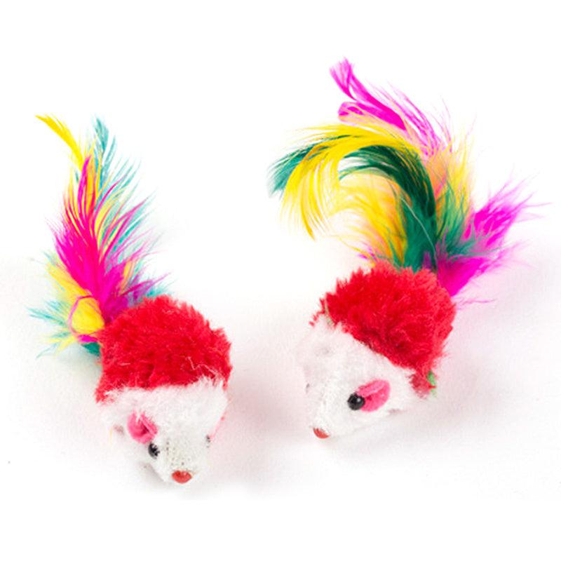 20pcs Interactive Cat Plush Mouse Toys for Indoor Kitten Play
