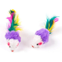 20pcs Interactive Cat Plush Mouse Toys for Indoor Kitten Play