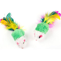 20pcs Interactive Cat Plush Mouse Toys for Indoor Kitten Play