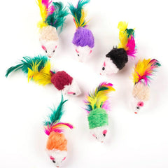 20pcs Interactive Cat Plush Mouse Toys for Indoor Kitten Play
