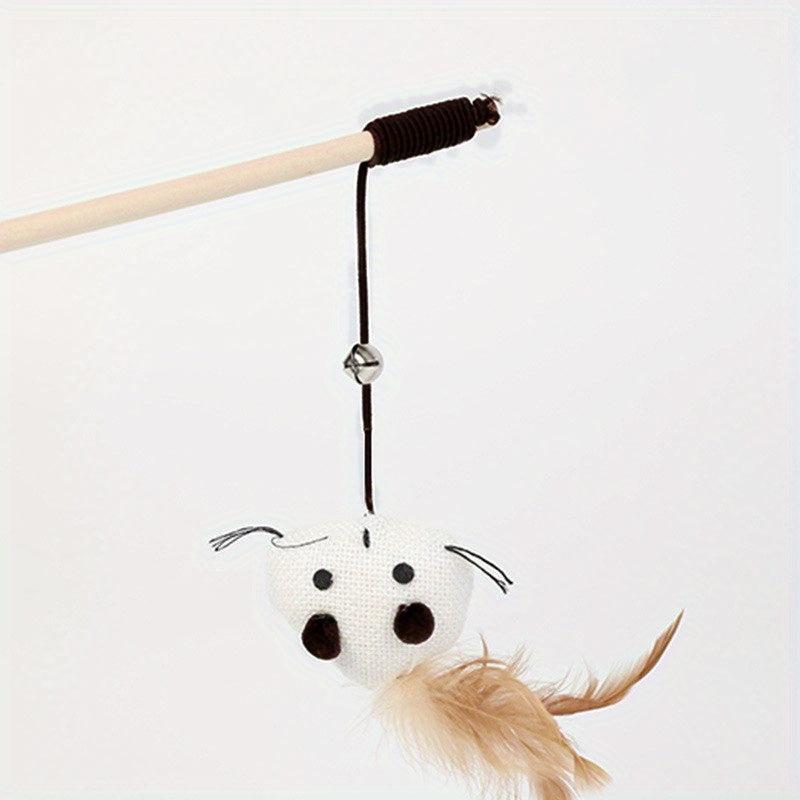 Interactive Cat Teaser Toy with Adorable Hamster Doll