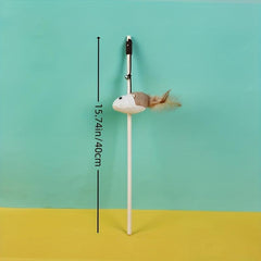 Interactive Cat Teaser Toy with Adorable Hamster Doll