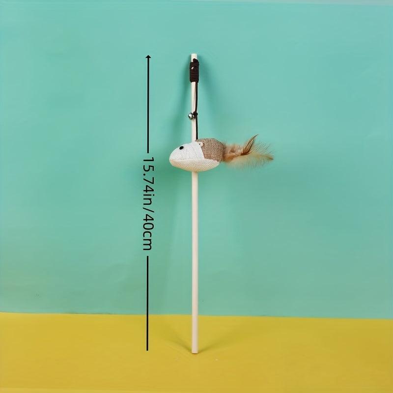 Interactive Cat Teaser Toy with Adorable Hamster Doll