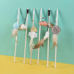 Interactive Cat Teaser Toy with Adorable Hamster Doll