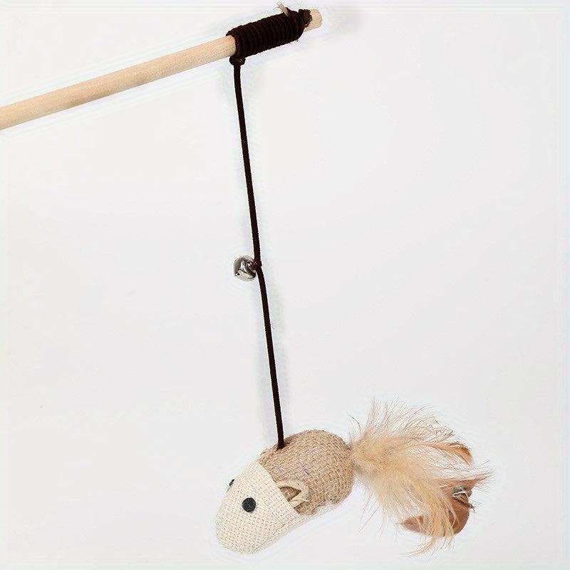 Interactive Cat Teaser Toy with Adorable Hamster Doll
