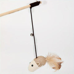Interactive Cat Teaser Toy with Adorable Hamster Doll