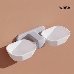 Wall Mounted Double Cat Bowls Set Hanging Anti Vomiting Cat Feeding Water Basins
