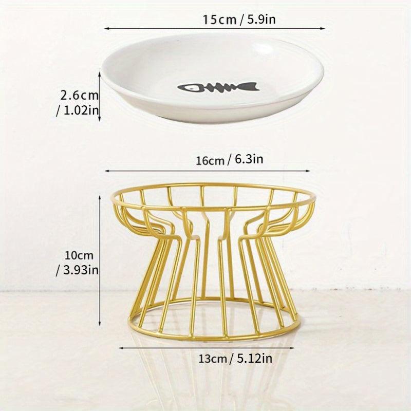Double Ceramic Pet Bowls for Cats or Puppies
