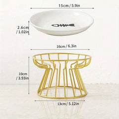 Double Ceramic Pet Bowls for Cats or Puppies