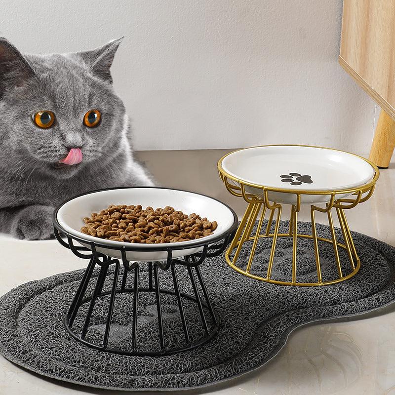 Double Ceramic Pet Bowls for Cats or Puppies