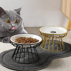 Double Ceramic Pet Bowls for Cats or Puppies