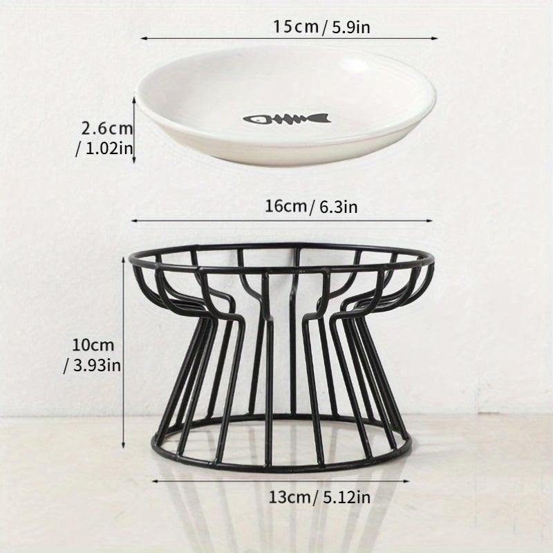 Double Ceramic Pet Bowls for Cats or Puppies