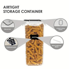 3 Rectangle Pet Food Storage Containers With Lids Airtight BPA Plastic 2 4L