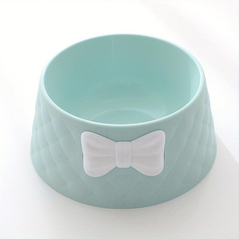 Argyle Pet Bowl with Bowknot Decoration for Cats & Dogs