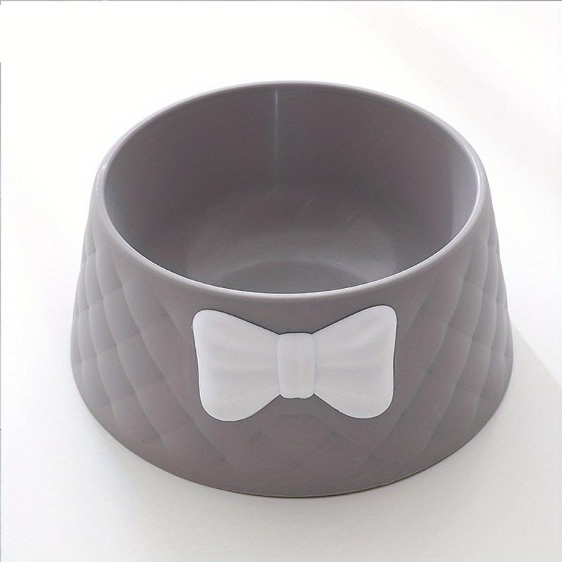 Argyle Pet Bowl with Bowknot Decoration for Cats & Dogs
