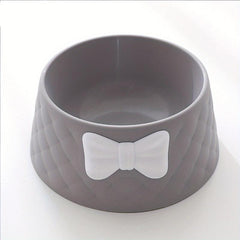 Argyle Pet Bowl with Bowknot Decoration for Cats & Dogs