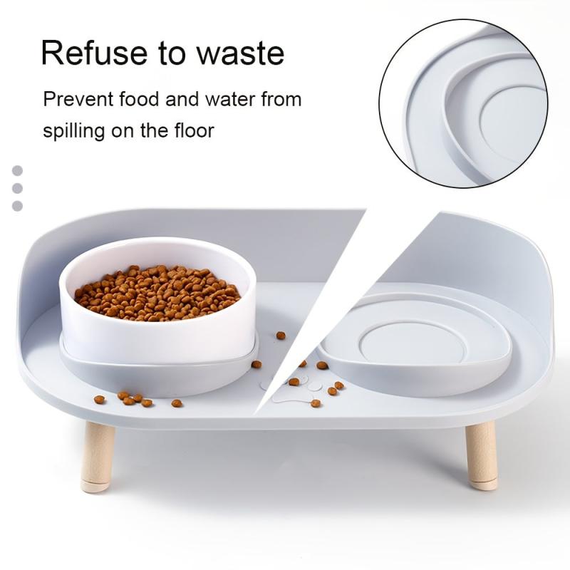 Non Slip Pet Feeding Bowl Double Bowl for Cats and Dogs