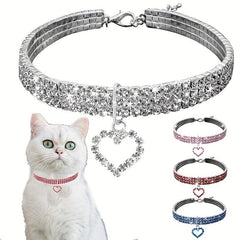 Sparkling Heart Pet Necklace - Perfect Accessory for Furry Friends