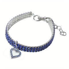 Sparkling Heart Pet Necklace - Perfect Accessory for Furry Friends