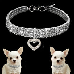 Sparkling Heart Pet Necklace - Perfect Accessory for Furry Friends