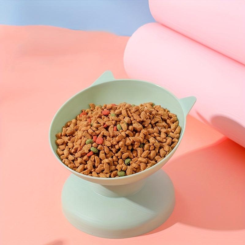Elevated Cat Bowl Plastic Tilted Feeding Bowl