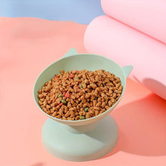 Elevated Cat Bowl Plastic Tilted Feeding Bowl