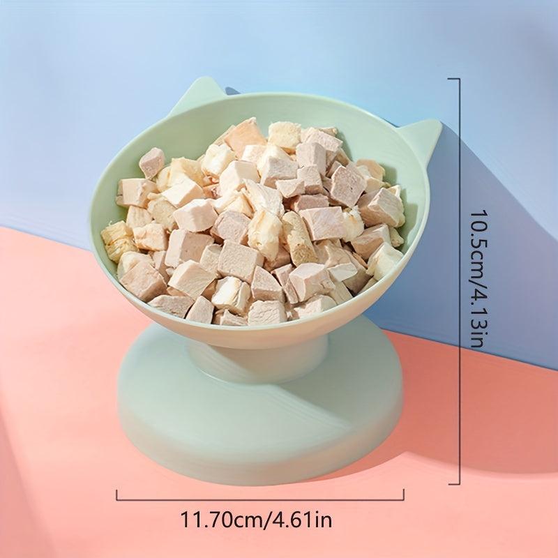 Elevated Cat Bowl Plastic Tilted Feeding Bowl
