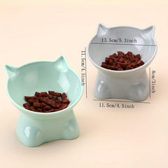 Cat Shaped Pet Bowl for Happy Pets