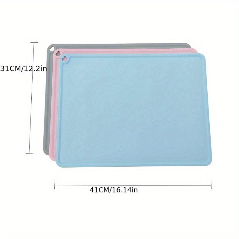 Waterproof Cat Feeding Mat Raised Edge No Spill Non slip Pet Bowl Mat