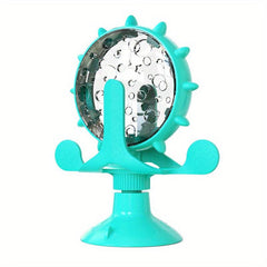 Windmill Cat Food Feeder Turntable Leak-Proof Toy