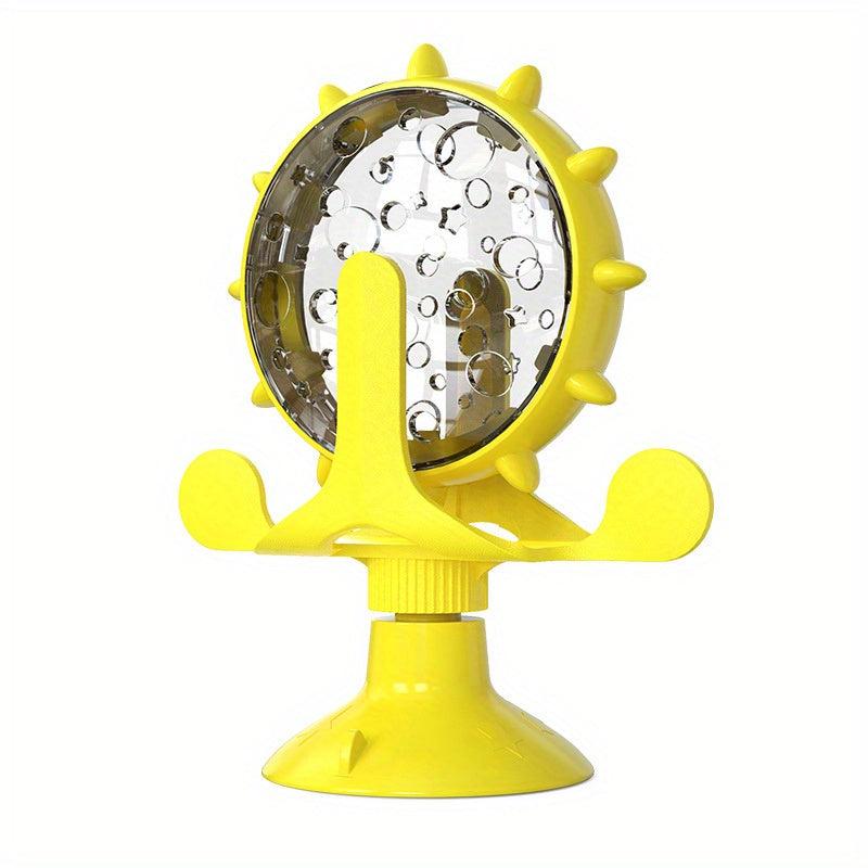 Windmill Cat Food Feeder Turntable Leak-Proof Toy