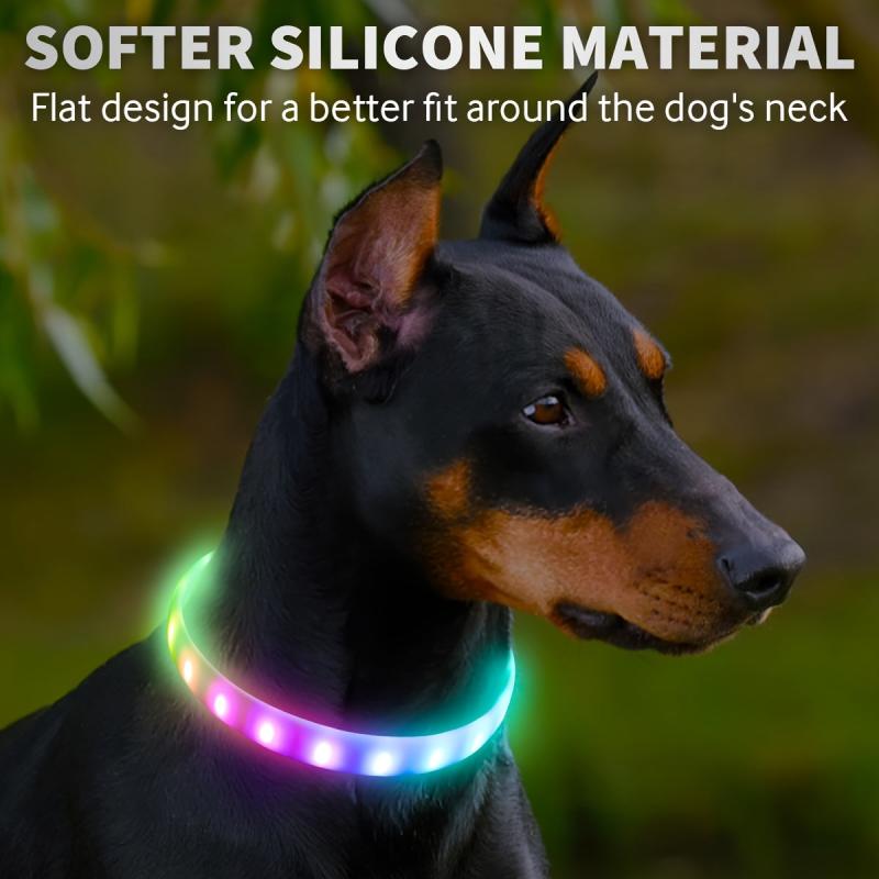 JOYTALE LED Dog Collar Light Up USB Rechargeable Safety Necklace