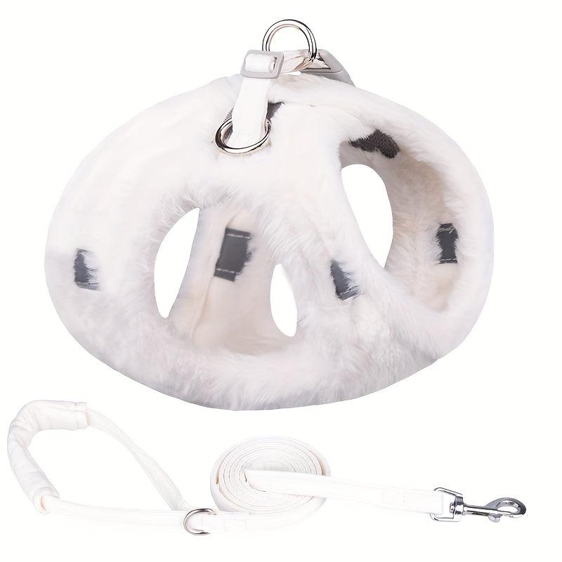 Winter Warm Dog Harness With Leash Set