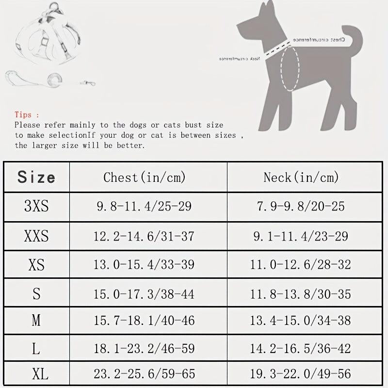 Winter Warm Dog Harness With Leash Set