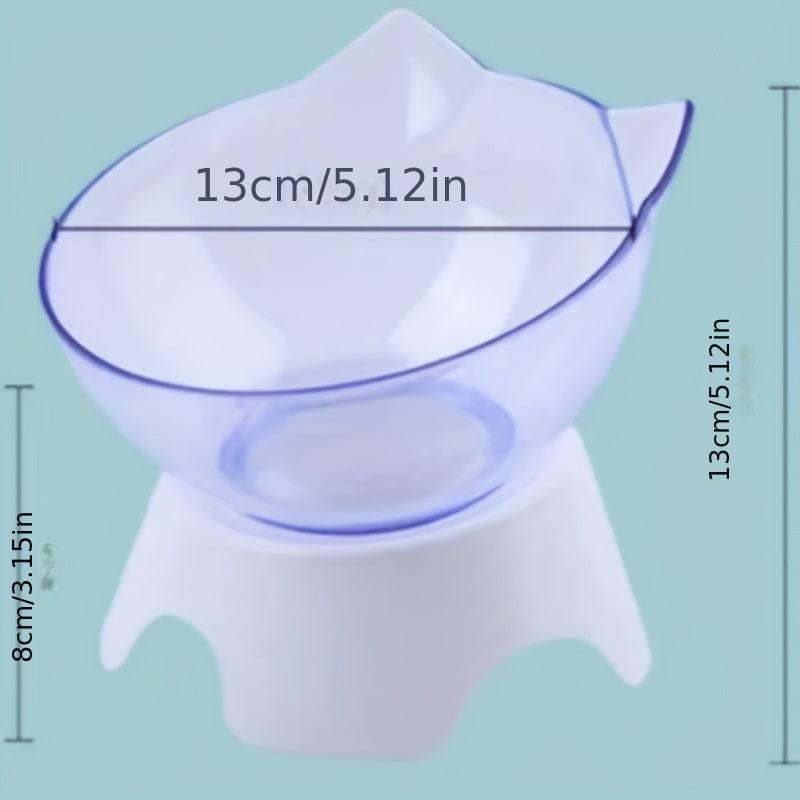 Transparent Raised Pet Bowl for Spine Protection