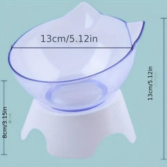 Transparent Raised Pet Bowl for Spine Protection