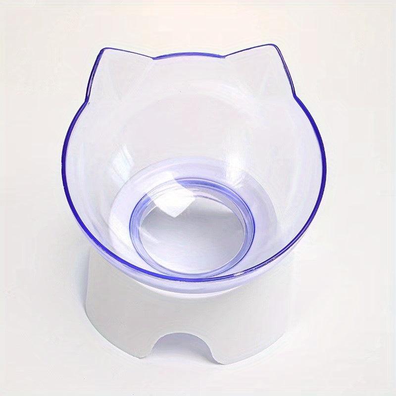 Transparent Raised Pet Bowl for Spine Protection