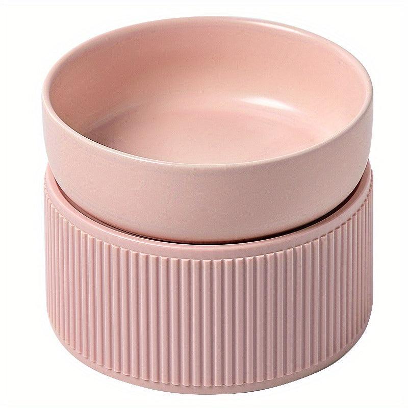 Ceramic Pet Feeding Bowl for Cats & Dogs - Anti Fall Water & Food