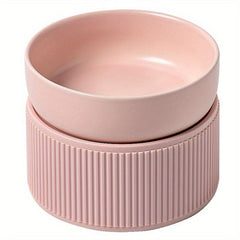 Ceramic Pet Feeding Bowl for Cats & Dogs - Anti Fall Water & Food