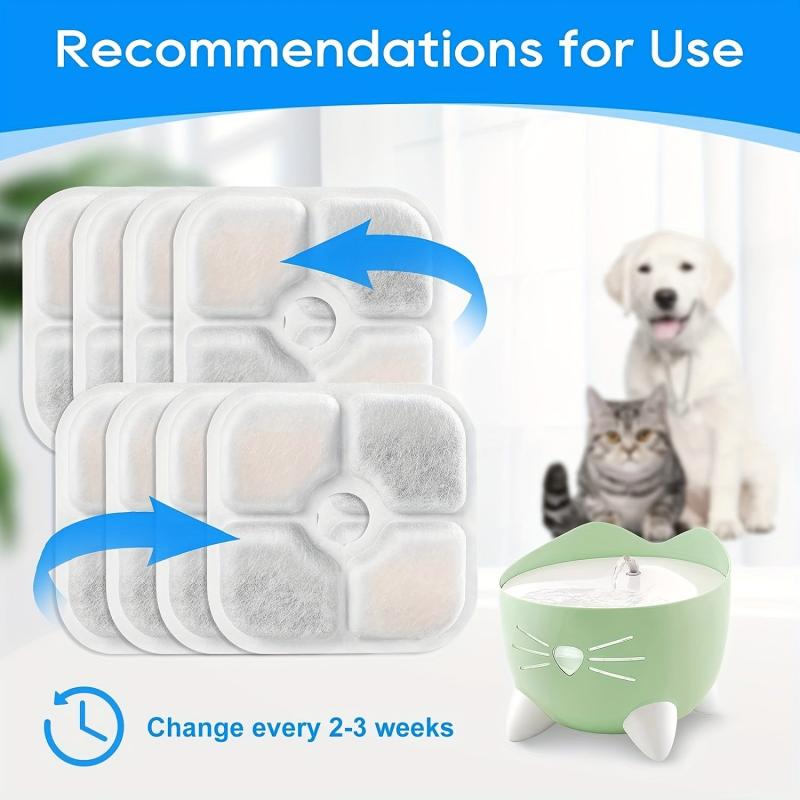 12 Pack Cat Water Fountain Replacement Filters for 2.5L Fountains