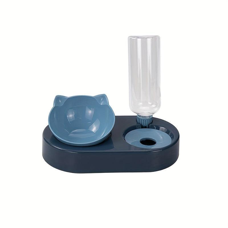2-In-1 Cat Automatic Water Dispenser & Food Bowl