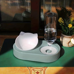 2-In-1 Cat Automatic Water Dispenser & Food Bowl