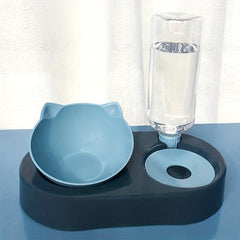 2-In-1 Cat Automatic Water Dispenser & Food Bowl