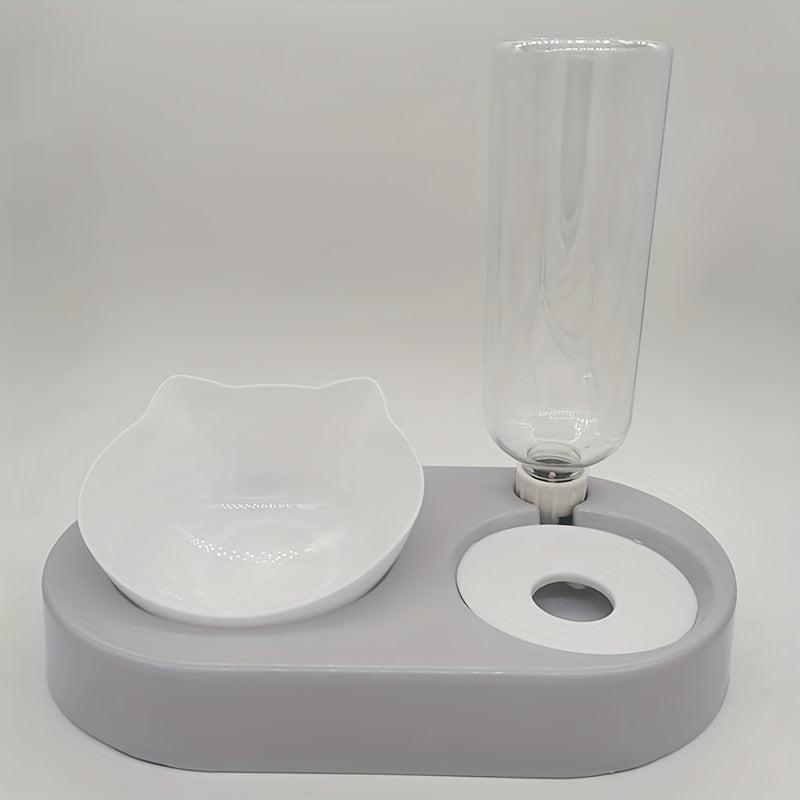2-In-1 Cat Automatic Water Dispenser & Food Bowl