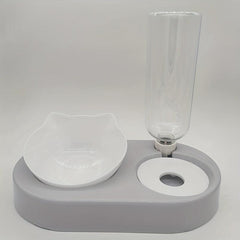 2-In-1 Cat Automatic Water Dispenser & Food Bowl
