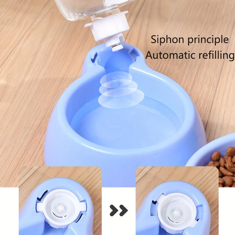 Automatic Mushroom Cat Food Feeder Water Dispenser Set