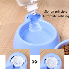 Automatic Mushroom Cat Food Feeder Water Dispenser Set
