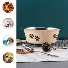 Non Slip Stainless Steel Pet Bowl for Mealtime