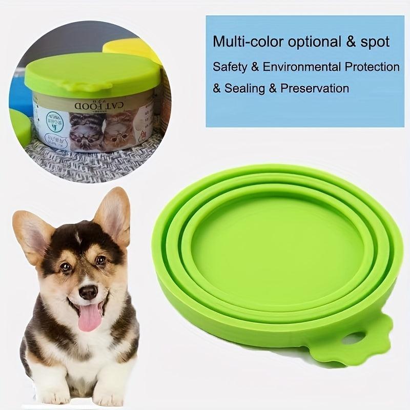 Universal Silicone Pet Food Can Cover Durable Round Dog Food Can Lid