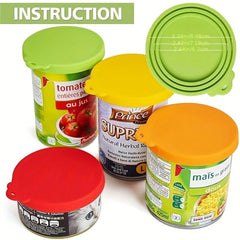 Universal Silicone Pet Food Can Cover Durable Round Dog Food Can Lid